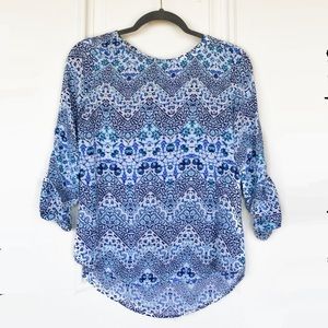 Blue & White Women's Blouse | Fun 2 Fun